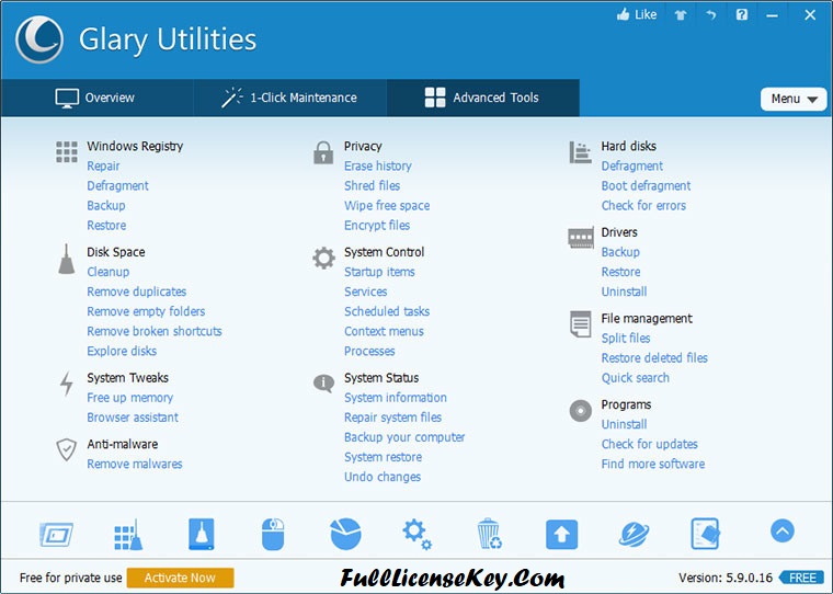 activate glary utilities pro 5