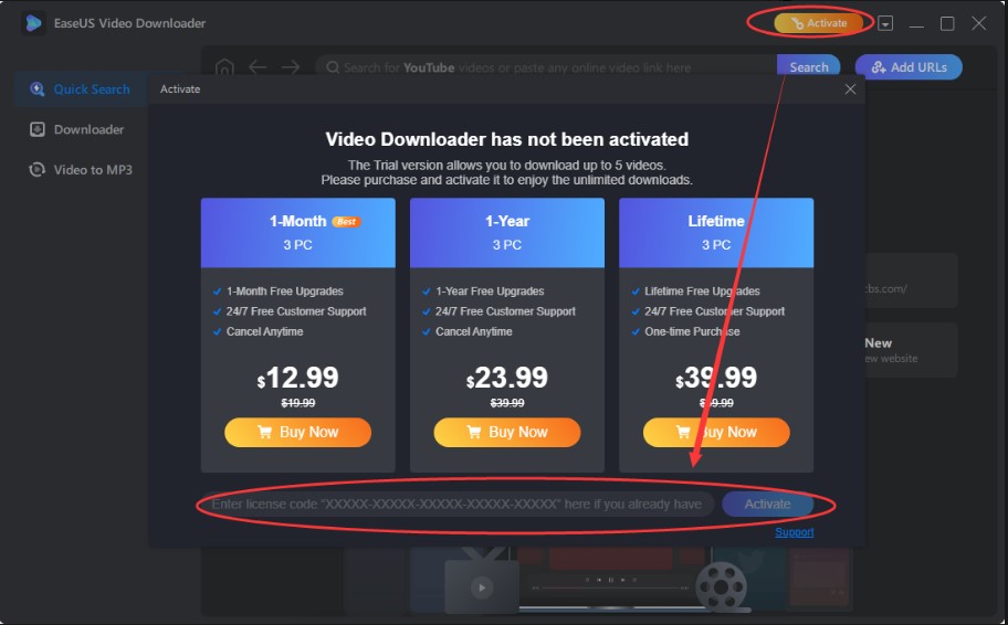 EaseUS Video Downloader License Key